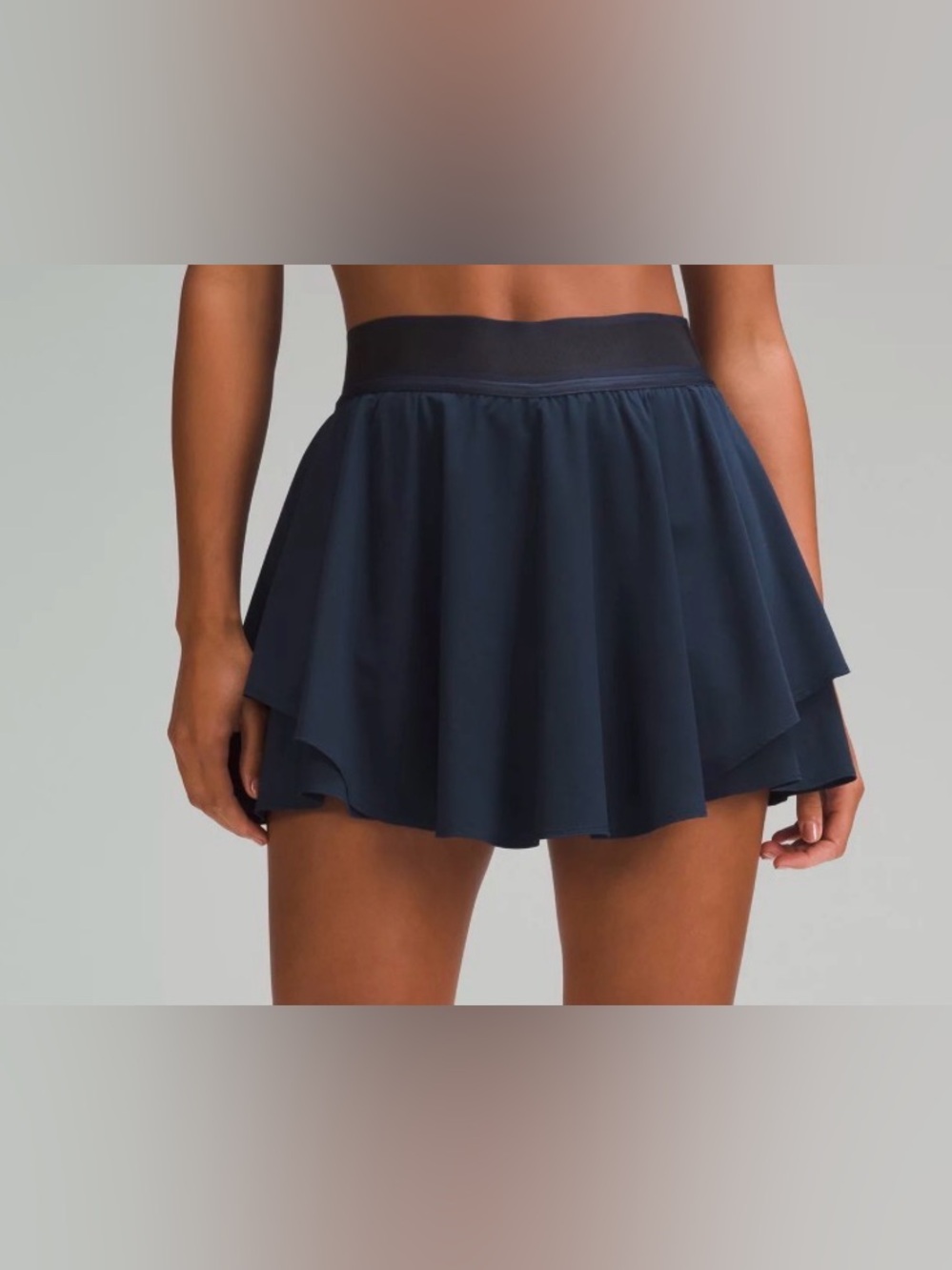 Lululemon Court Rival High Rise Skirt Black Womens Size 6 athleisure